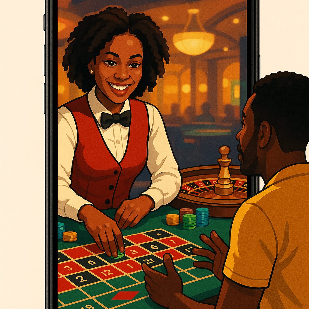 Casino Live en Afrique : Jouer avec de Vrais Croupiers depuis son Téléphone